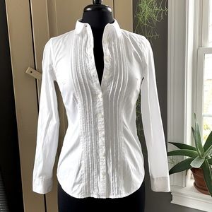 Charles Tyrwhitt White Button Down Top Sz 2